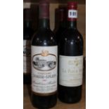 Four bottles of Chateau Chasse - Splien Moulis en Medoc 1987 and two bottles of Chateau La Fleur