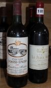 Four bottles of Chateau Chasse - Splien Moulis en Medoc 1987 and two bottles of Chateau La Fleur