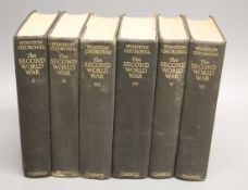 Churchill, Winston Spencer - The Second War, 6 vols, 8vo, black cloth, vol 1, with owners