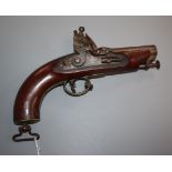 A 19th century short barrelled flintlock pistol, by Richards & Wood, London