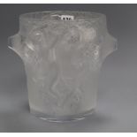 A Lalique glass wine cooler height 23cm