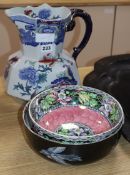 A Masons jug, Maling bowl and Woods bowl (3)