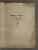 Bossus, Matthaeus (1428-1502), Matthaei Bossi Veronensis Ca. Re. Epistolarvm Tertia Pars, 1502, t.p.