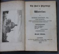 Southey, Robert - The Poets Pilgrimage to Waterloo, 2nd edition, 12mo, half calf, 8 engraved plates,