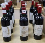 Twelve bottles of Chateau Le Grand Chenet Medoc 1988 (5), 1990 (5) and 1991 (2)
