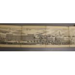 Panorama of London's West End, (incomplete), 3 panels, 14 x 16.5cms, overall length 584cms