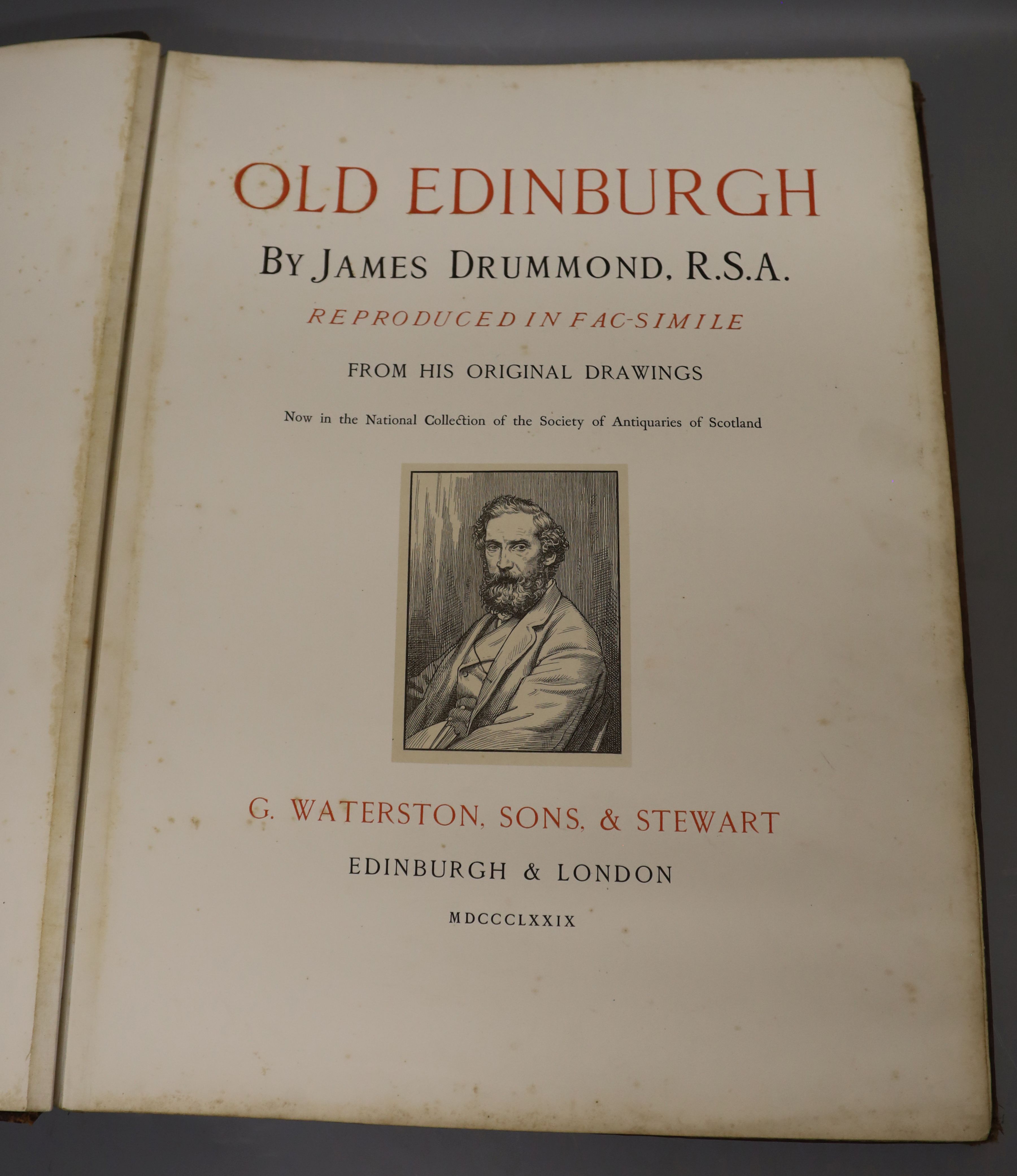 Stevenson, Thomas George - Edinburgh in the Olden Times Displayed ...., one of 350, folio, with 63 - Image 4 of 4