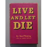 Fleming, Ian - Live and Let Die, 2nd impression (4), 240pp including half title, dj, cr.8vo, Cape