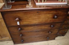 A Victorian mahogany secretaire chest W.109cm