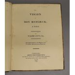 Scott, Walter Sir - The Vision of Don Roderick, 1st edition, qto, half calf, spotted throughout,