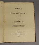 Scott, Walter Sir - The Vision of Don Roderick, 1st edition, qto, half calf, spotted throughout,