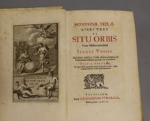 Mela, Pomponius - Cosmographia. "Libri Tres de Situ Orbis", 12mo, contemporary vellum, with frontis,