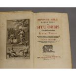 Mela, Pomponius - Cosmographia. "Libri Tres de Situ Orbis", 12mo, contemporary vellum, with frontis,