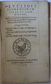 Euclid - Elementorum Libri XV Graece & Latine, [Elements] 8vo, vellum - In Greek & Latin, text