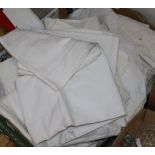 A box of mixed French linens, shirts, etc.