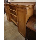 A Victorian pine dresser top section W.222cm