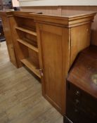 A Victorian pine dresser top section W.222cm