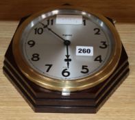 An Art Deco wall clock by Bayard width 23cm