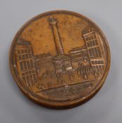 A 19th century French wooden snuff box c.1830-40