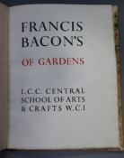 Bacon, Francis - Francis Bacon's of Gardens, (privately printed edition), title printed in red and