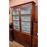 A mid Victorian mahogany bookcase W.110cm