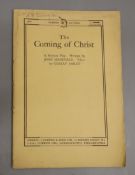 Gustave Holst Interest: Masefield, John - The Coming of Christ, a vocal score by Gustave Holst and