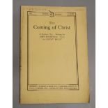 Gustave Holst Interest: Masefield, John - The Coming of Christ, a vocal score by Gustave Holst and