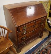 A George III mahogany bureau W.97cm