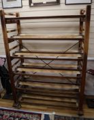 An early 20th century French baker's rack W.120cm