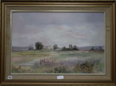 Barbara P. Coner, oil on board, Mediterranean landscape, signed and dated '87, 50 x 75cm