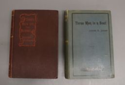 Jerome, Jerome K - Three Men in a Boat, 8vo, pictorial blue cloth, Bristol and London 1889; and
