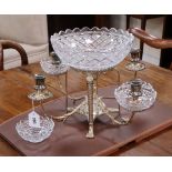 A silver-plated centrepiece