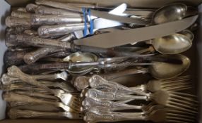 A quantity of Old English pattern plated flatware