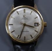 A gentleman's 1960's steel and gold plated Omega Seamaster automatic wristwatch, movement c.562,