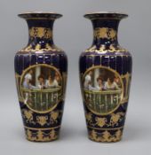 A pair of Sevres-style vases height 36cm