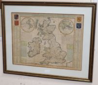 18th century Map of England and Ireland, by Henri Abraham Chatelain, titled 'Nouvelle Cartes d'