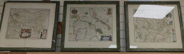 Johannes and Willem Blaeu, 3 maps of Saxonia Superior; Marchia et Ravensberg and Palatinatus