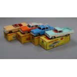 Four Dinky cars - 172, 180, 449 and 132, boxed