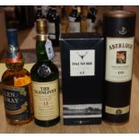 Four bottles of single malt Scotch whisky