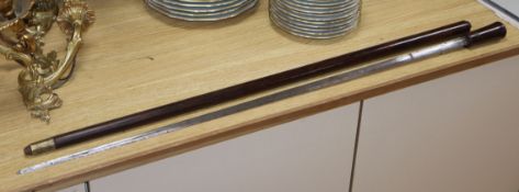 A rosewood swordstick length 97cm