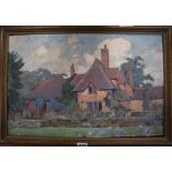 Carl Felkel (1896-1973), oil on canvas, Polshot Farm, Elstead, Godalming, Surrey, signed on the