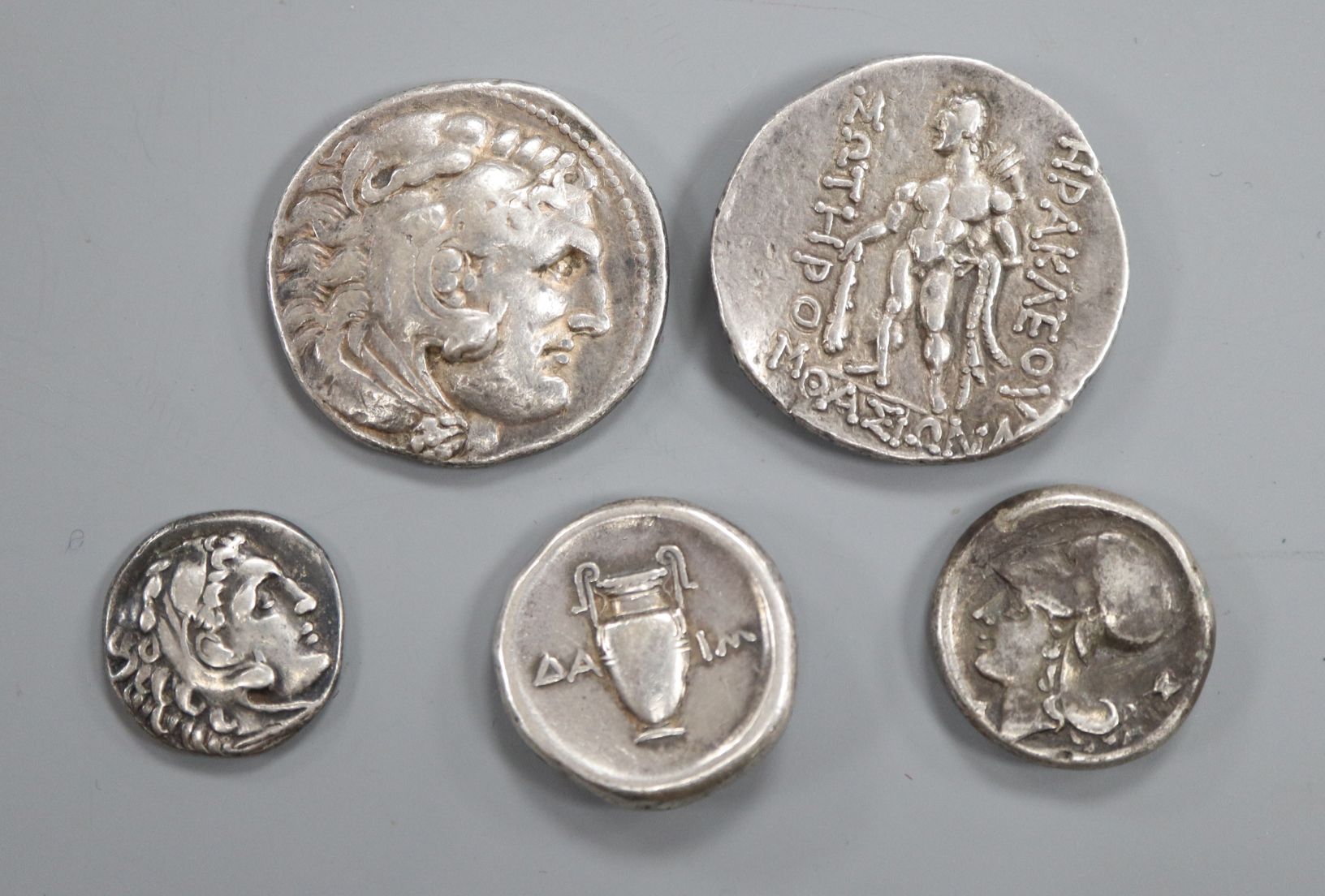 Ancient Greek silver coinage, an Islands off Thrace AR tetradrachm, after 146BC, 16.9g, a Kings of