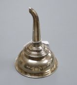 A George III silver wine funnel, London, 1807, (a.f.), 12.2 cm.