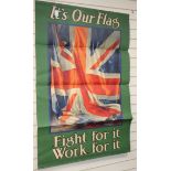 After Guy Lipscombe, lithograph, It's Our Flag Fight it Work For It', poster, 148 x 99cm