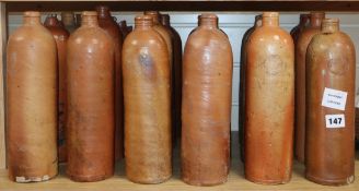 A large collection of Austro-German salt glazed stoneware seltzer mineral water bottles (approx.