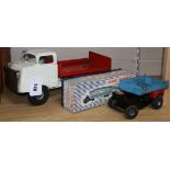 A Dinky Supertoys pullmore car transporter with detachable loading ramp (982) together with two