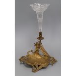A 19th century decorative French ormolu one flute epergne height 38cm