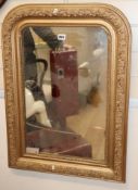 A 19th century French giltwood wall mirror H.76cm