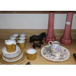 A Susie Cooper coffee set, two Homemaker plates etc