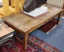 An early 19th century oak serving table (cut down) L.170cm